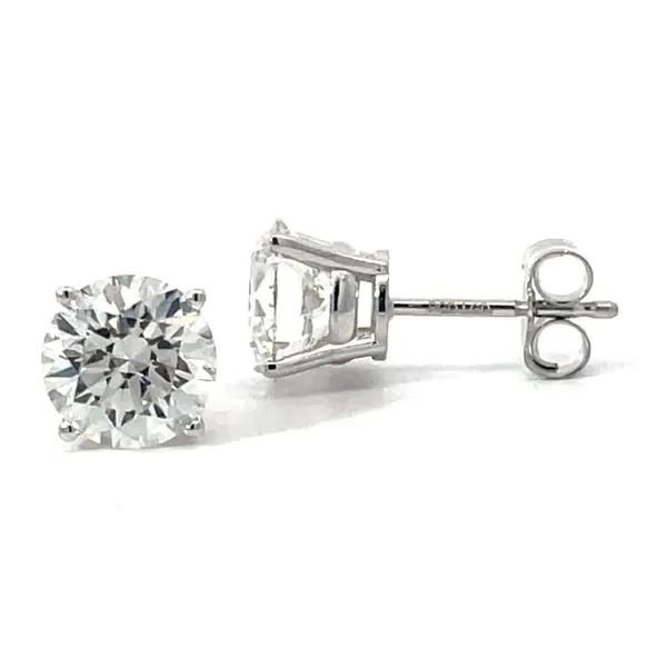 14KW 2ctw Lab Diamond Stud Earrings Image 2 Charles Frederick Jewelers Chelmsford, MA