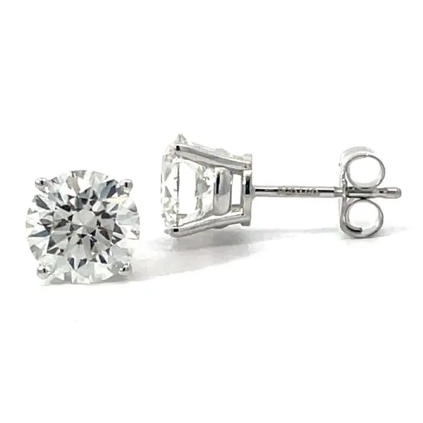 14KW 2ctw Lab Diamond Stud Earrings Image 2 Charles Frederick Jewelers Chelmsford, MA