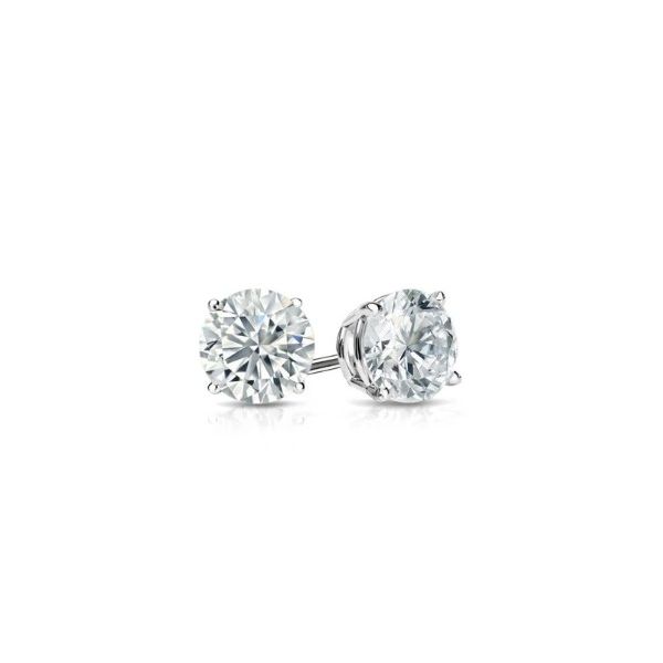 14KW 3.00CTW Lab Grown Diamond Stud Earrings 4 Prong E-VS Charles Frederick Jewelers Chelmsford, MA