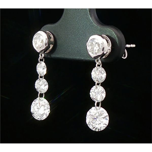 14kw Lab Grown Drilled Diamond Earrings Image 2 Charles Frederick Jewelers Chelmsford, MA