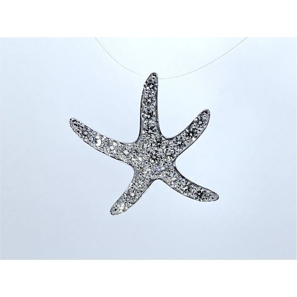 Diamond Starfish Pendant Charles Frederick Jewelers Chelmsford, MA