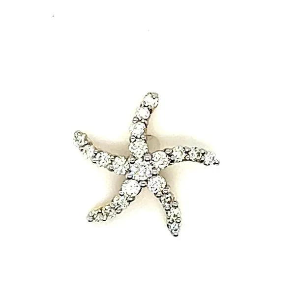 14KW.22ctw Diamond Starfish Slide Charles Frederick Jewelers Chelmsford, MA