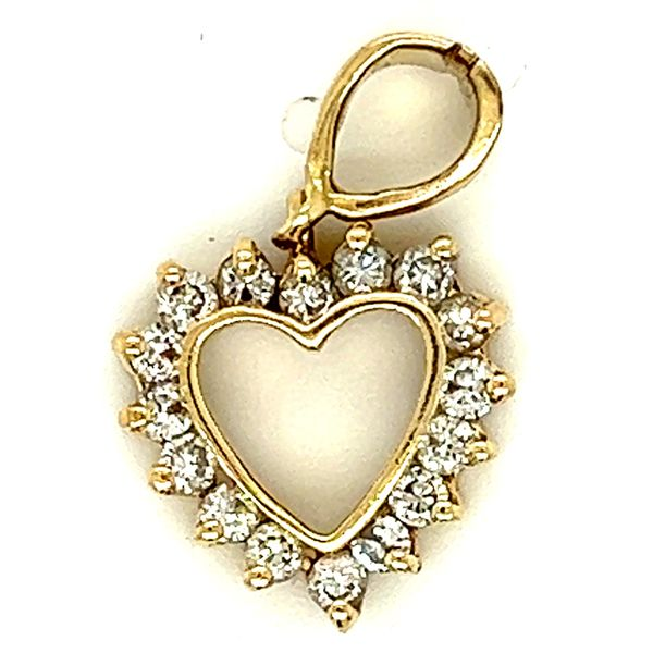14KY .48ctw Diamond Heart Pendant Charles Frederick Jewelers Chelmsford, MA
