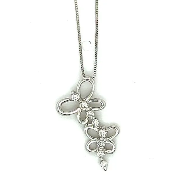 14KW .12ctw Butterfly Diamond Pendant Charles Frederick Jewelers Chelmsford, MA
