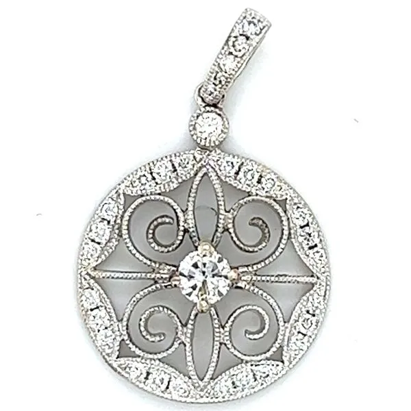 14KW .36ctw Antique Diamond Pendant similar item image