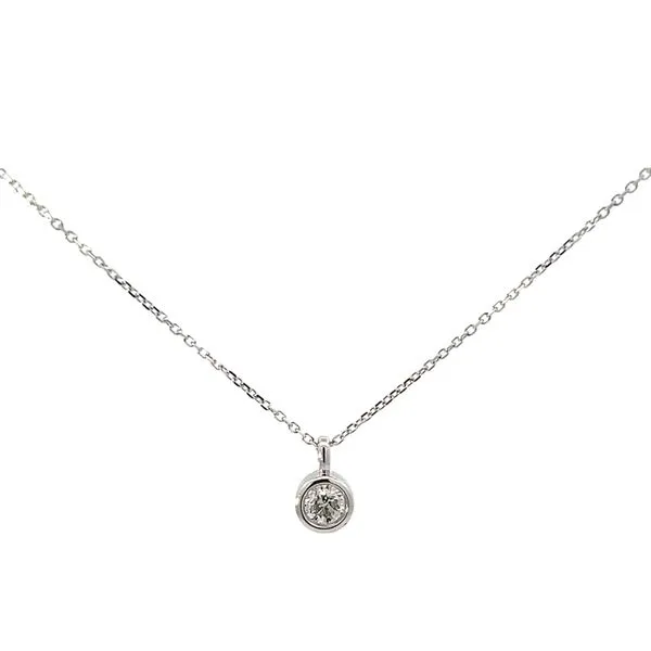 14KW .20ctw Natural Diamond Bezel Set Pendant Charles Frederick Jewelers Chelmsford, MA