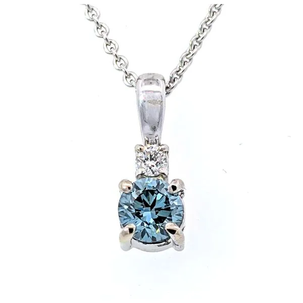 Blue Diamond Pendant Charles Frederick Jewelers Chelmsford, MA