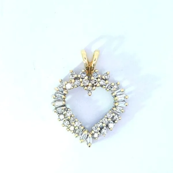 Estate- 14KY 1Ctw Diamond Heart Pendant-3.2 Grams Charles Frederick Jewelers Chelmsford, MA