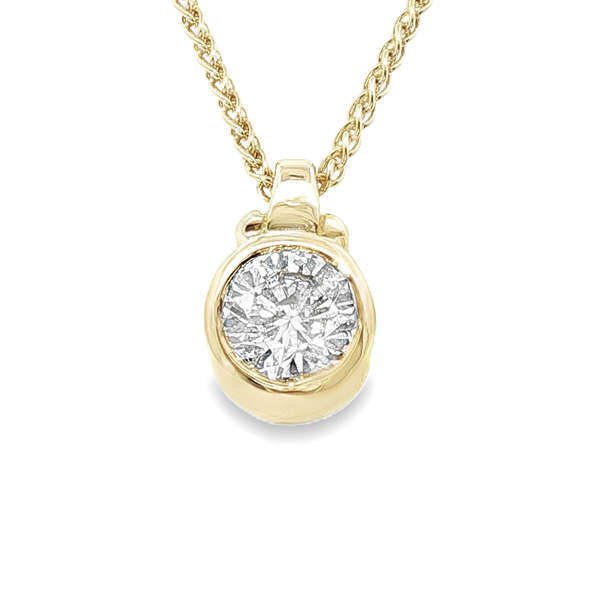 1.25ct 14y Diamond Solitaire Pendant Charles Frederick Jewelers Chelmsford, MA