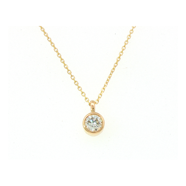 14Kt .24Ct Natural Diamond Bezel Pendant Charles Frederick Jewelers Chelmsford, MA