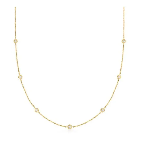 14KY .57ctw Diamond By The Yard Necklace Charles Frederick Jewelers Chelmsford, MA