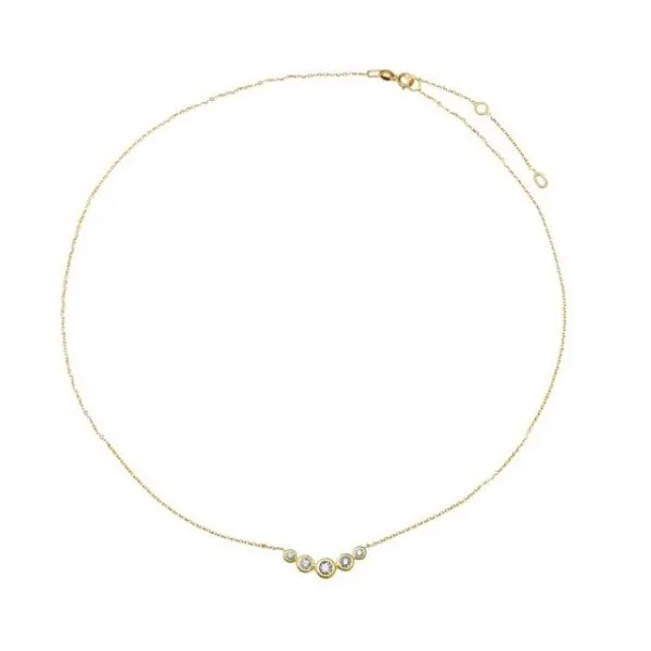 14kt Two Tone Diamond Necklace Image 2 Charles Frederick Jewelers Chelmsford, MA