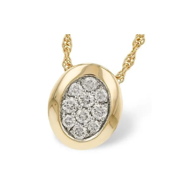 14KY Diamond Cluster Necklace .25ctw Charles Frederick Jewelers Chelmsford, MA