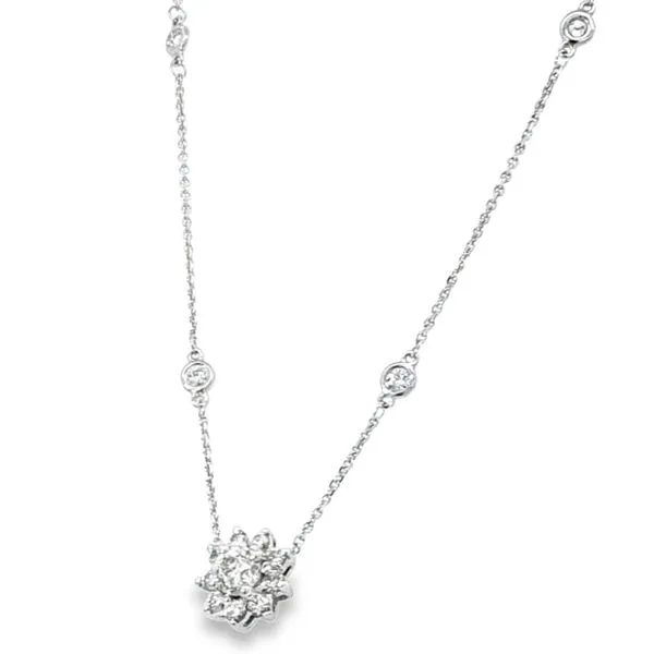 14kw Diamond Star Burst Necklace Charles Frederick Jewelers Chelmsford, MA