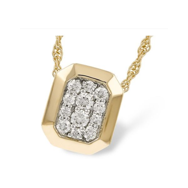 14KY Diamond Cluster Necklace .25ctw Charles Frederick Jewelers Chelmsford, MA