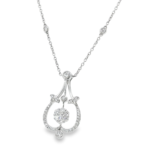.98 ctw Diamond Chandelier Necklace Image 2 Charles Frederick Jewelers Chelmsford, MA