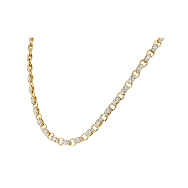 14KY 3.18ctw Diamond Necklace 17.25in Charles Frederick Jewelers Chelmsford, MA