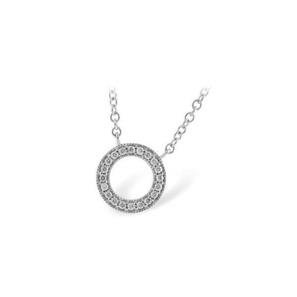 14KW 0.13ctw Diamond Circle Necklace Charles Frederick Jewelers Chelmsford, MA