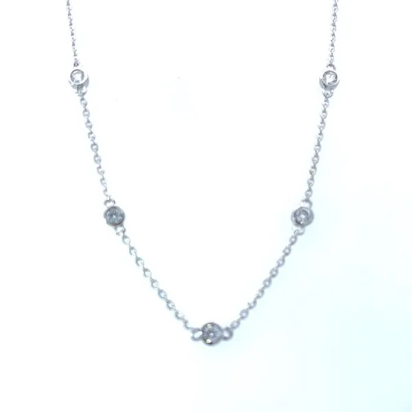 1Ctw Lab Grown Diamond Station Necklace - Diamonds By The Yard - 17