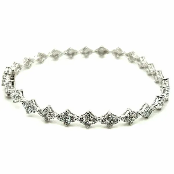 14KW 4.50ct LG Diamond Fancy Tennis Bracelet Charles Frederick Jewelers Chelmsford, MA