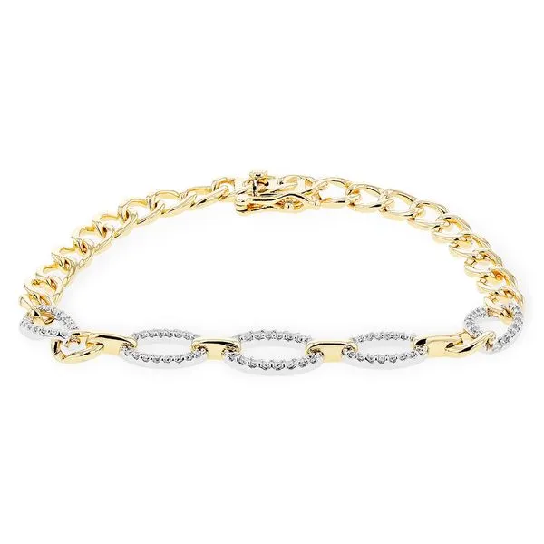 14K TT .75ctw Natural Diamond Fashion Bracelet Charles Frederick Jewelers Chelmsford, MA