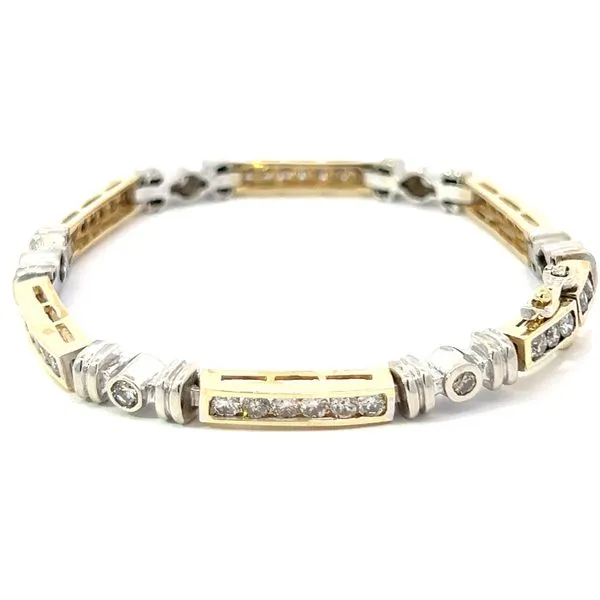 14K TT Diamond Tennis Bracelet Charles Frederick Jewelers Chelmsford, MA