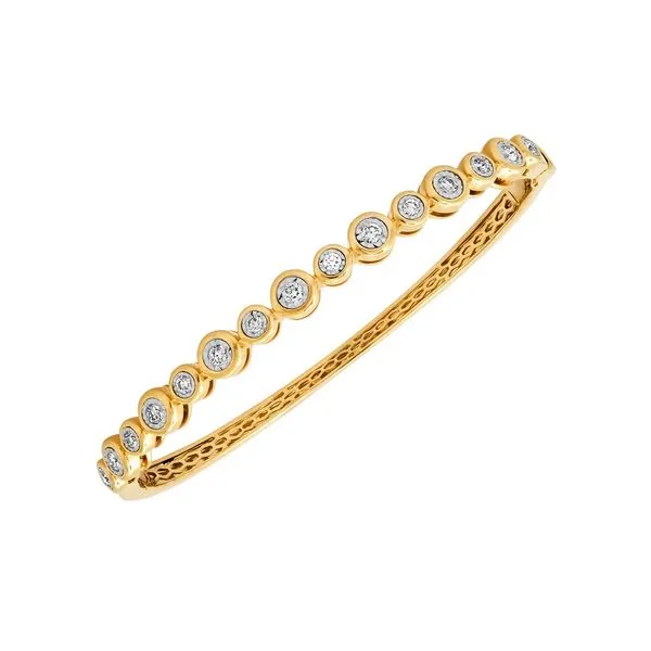 14KY Natural Diamond Bangle 0.60ctw