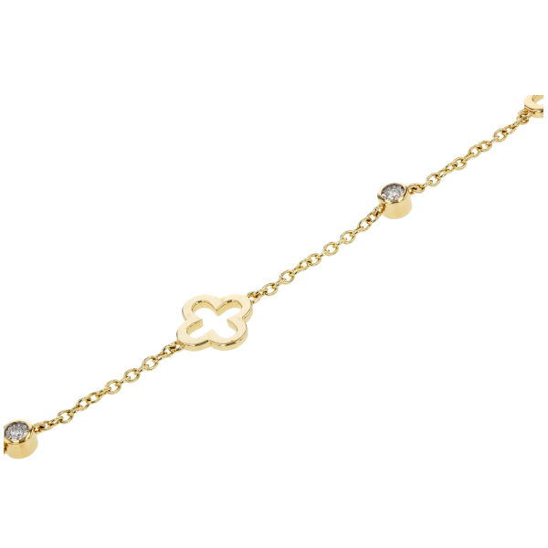14KY 0.06ctw Diamond Bracelet 7.25in Image 2 Charles Frederick Jewelers Chelmsford, MA