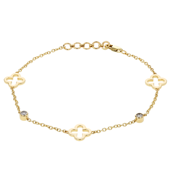 14KY 0.06ctw Diamond Bracelet 7.25in Charles Frederick Jewelers Chelmsford, MA