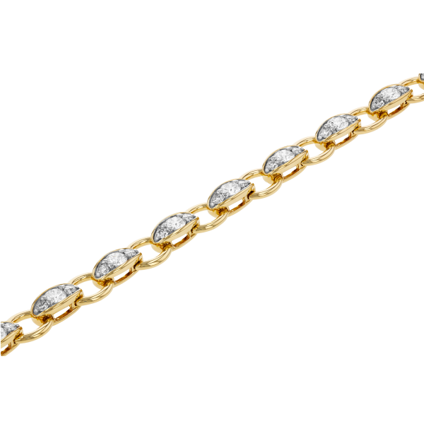 14KY 2.20ctw Natural Diamond Bracelet 7in Image 2 Charles Frederick Jewelers Chelmsford, MA