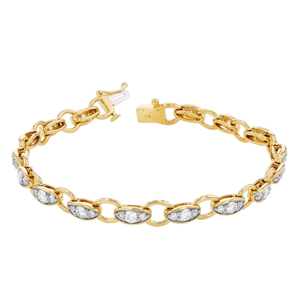 14KY 2.20ctw Natural Diamond Bracelet 7in Charles Frederick Jewelers Chelmsford, MA