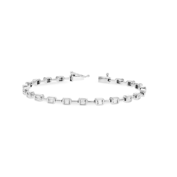 14KW 0.90ctw Baguette Diamond Bracelet Charles Frederick Jewelers Chelmsford, MA