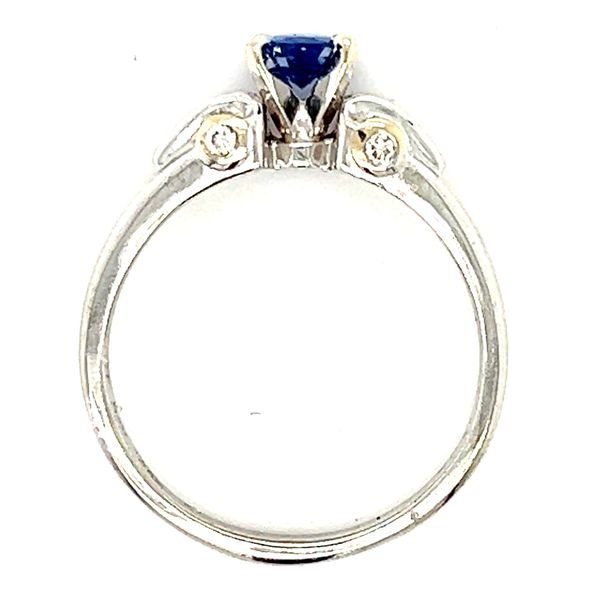 14KW .51s/.18dwt oval 6x4 blue sapphire ring Image 2 Charles Frederick Jewelers Chelmsford, MA