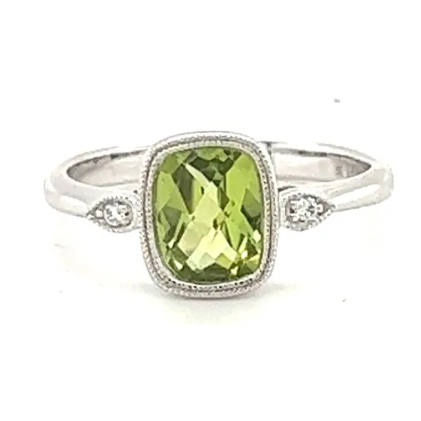 14KW Peridot Ring 1.26ct and Diamond .02ctw Ring Charles Frederick Jewelers Chelmsford, MA