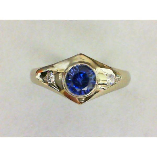 14KW Sapphire and Diamond Ring Charles Frederick Jewelers Chelmsford, MA