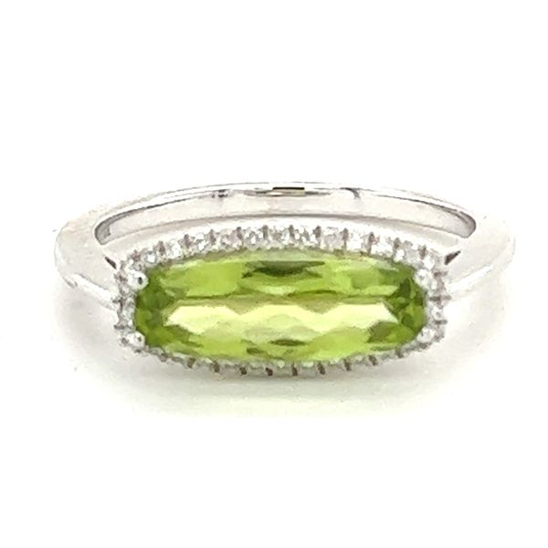 14KW 1.71ct Peridot & .12ctw Diamond Ring Charles Frederick Jewelers Chelmsford, MA