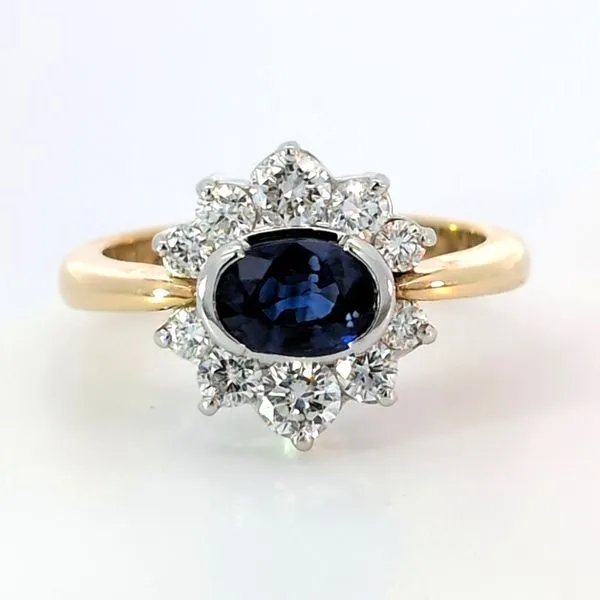 18k & Platinum Sapphire and Diamond Ring Image 2 Charles Frederick Jewelers Chelmsford, MA