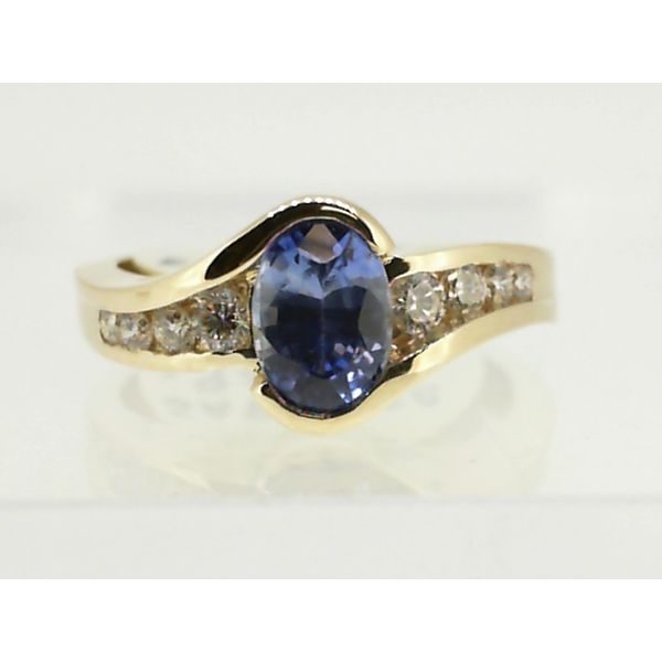 14KY Sapphire & Diamond Ring Charles Frederick Jewelers Chelmsford, MA