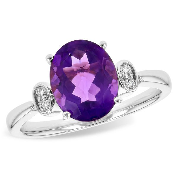 14K Amethyst & Diamond Ring Charles Frederick Jewelers Chelmsford, MA