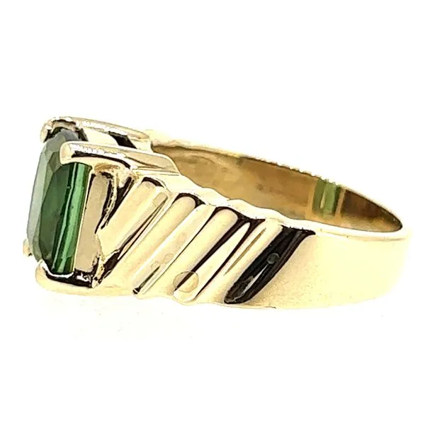 14KY 9X7mm Green Tourmaline Ring Image 2 Charles Frederick Jewelers Chelmsford, MA