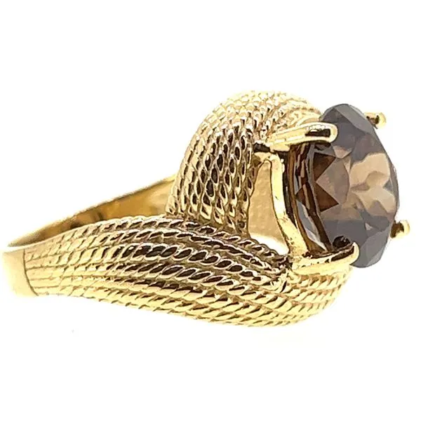 18KY Heavy Brown Topaz Ring Image 2 Charles Frederick Jewelers Chelmsford, MA