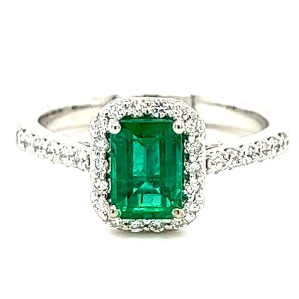 14KW 7x5mm Emerald And Diamond Ring similar item image