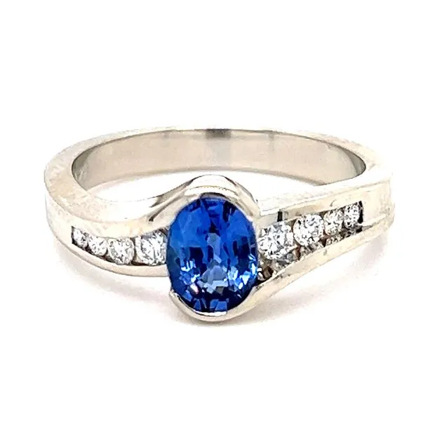 14KW 1.04ctw Sapphire And .20ctw Diamond Ring Charles Frederick Jewelers Chelmsford, MA