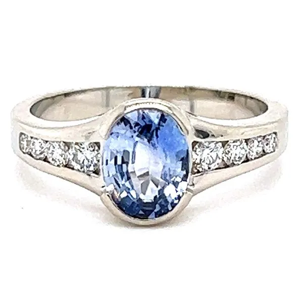 14KW 1.31ct Sapphire And .26ctw Diamond Ring Charles Frederick Jewelers Chelmsford, MA