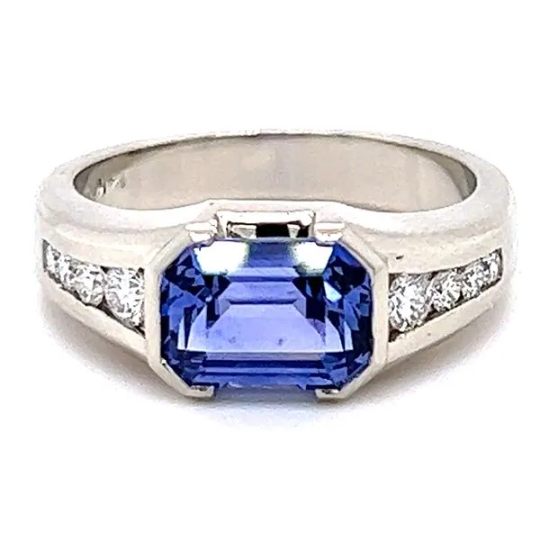 14KW 2.48ct Sapphire And .27ctw Diamond Ring Charles Frederick Jewelers Chelmsford, MA