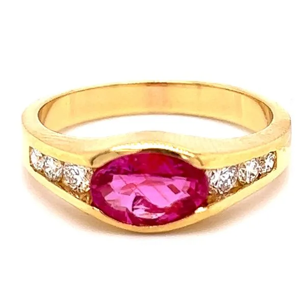 14KY 1.14ct Ruby And .29ctw Diamond Ring Charles Frederick Jewelers Chelmsford, MA