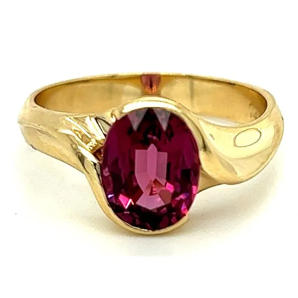 14KY 2.31ct Oval Rhodolite Ring Charles Frederick Jewelers Chelmsford, MA