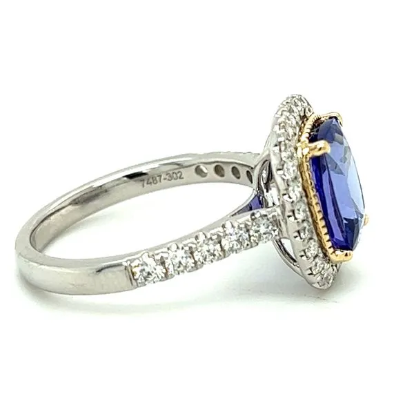 14K TT 2.83ct Deep Purple/Blue Tanzanite And .55ctw Diamond Ring Image 2 Charles Frederick Jewelers Chelmsford, MA