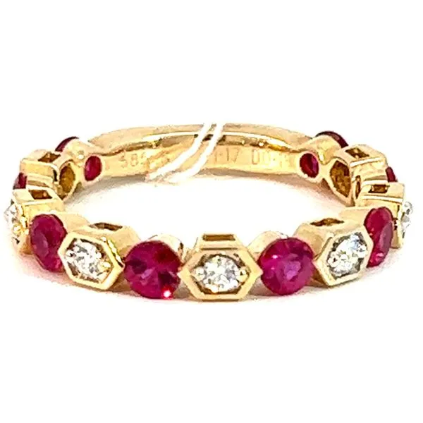 14KY 1.17ctw Ruby And .19ctw Diamond Ring Charles Frederick Jewelers Chelmsford, MA