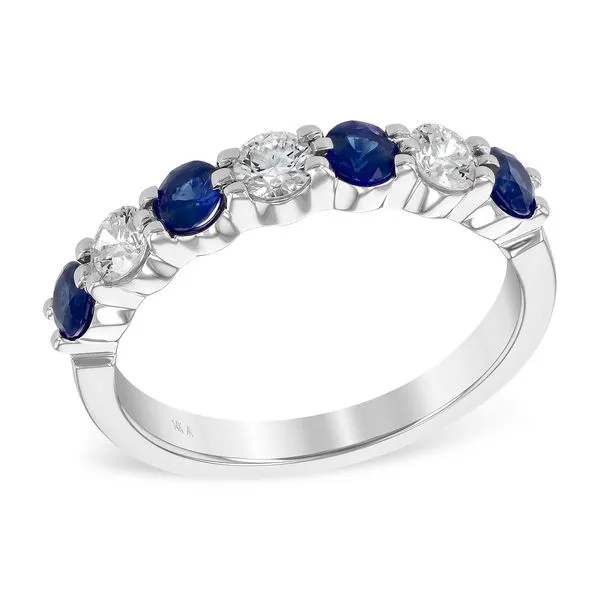 14KW 1.04ctw Sapphire And Diamond Wedding Band Charles Frederick Jewelers Chelmsford, MA